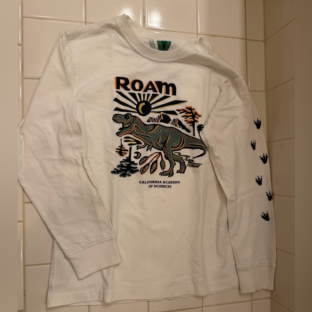 California Academy of Sciences Kids Dinosaur Shirt size L